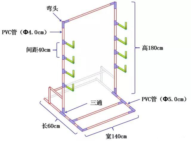 圖1 單面墻式管道水培栽培架.jpg